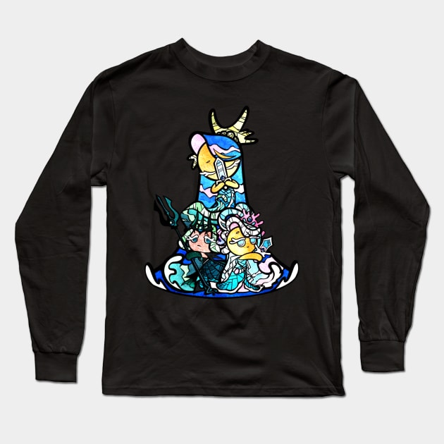 Sea fairy - stained glass cookie run Long Sleeve T-Shirt by Quimser